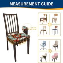 1/4/6/40pcs Halloween Themed Scarecrow And Pumpkin Printed Removable Full-Cover Stretchable Milk Fiber Fabric Chair Covers ,Restaurant Chair Covers - Square Chair Cushion Covers For Restaurant Kitchen Dining Hotel Seat Covers Removable Soft Cushion Chair Covers