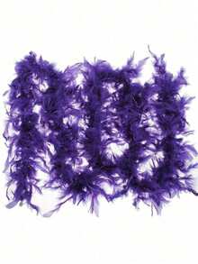 1Pc Colorful Artificial Fur Boas 6.6ft Plush Boa For Women For Dancing Wedding Party Halloween, Stage Decoration Holiday Party Headwear Accessories Clothing Accessories, Scarf Decoration, Suitable For Birthday Party, Halloween, Christmas, Horse Racing, Tea Party, New Year's Eve, Concert And Home Decor, Dance Wedding, Stage Performance, Carnival Costume And Accessories, Party Supplies, Ideal Choice For Gifts