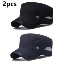 男士速干网眼平顶帽，轻便透气防晒帽，春夏男女通用户外棒球帽 - A - 查看 17