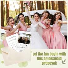 11 Bridesmaid Proposal Card Set - 8 Will You Be My Bridesmaid Card, 2 Will You Be My Maid Of, 1 Matron Of Invitation, Asking Bridesmaid Proposal Gifts Ideas - 貼紙伴娘求婚卡 - 查看 11