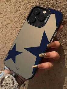 1pc Black Pentagram Pattern Full Body TPU Shockproof Phone Case Compatible With Apple 16 15 14 13 12 11 Pro Max, Series Waterproof Anti-Fall Scratch Resistant - 款式3(1pc) - 查看 1