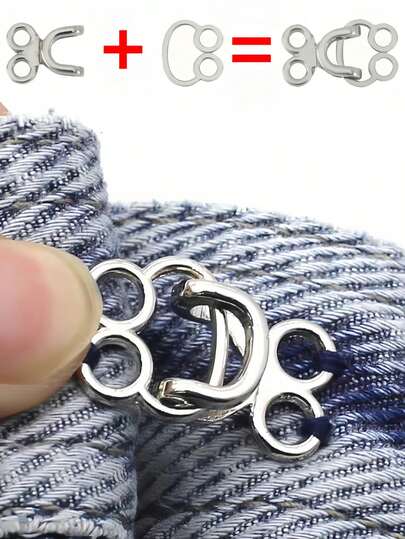 10pcs Of Metal Alloy Invisible Buckles, Hook Eye Buckles, Used For DIY Sewing, Invisible Closure Buckles For Pants, Skirts, Collars, Coats, Sewing Accessories, Sewing Supplies