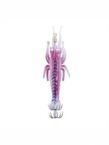 GOTURE Goture 1pc Luminous PVC Simulation Shrimp Shaped Squid Hook - Soft Bait Lure Lure For Large Shrimp, High Biomimetic Lure Lure For Lure Fishing