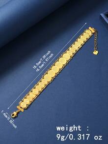 1 件中东沙特阿拉伯风格镀金硬币吊坠项链，可调节链条，送给女性、家人和朋友的最佳礼物 - 金黃色 - 查看 5