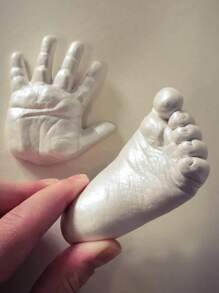 1Pc 3D Hand Mold Casting Kit - Create Unique MemoriesPersonalized Handprint Footprint Souvenir,Create A Unique Keepsake With Our DIY Plaster Statue Hand CastingKit - Baby Keepsake Hand Casting Kit - Plaster Hand Molding Casting Kit For Infant Hand & Foot Molding - Baby Casting Kit For First Birthday, Christmas & Newborn Gifts. ﻿