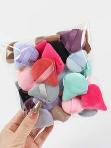5/10/20/30/50/100 pièces Mini Houppette de poudre en velours, fabriquée en matériau de velours ultra doux, conçue pour le contouring, les yeux et les coins, convient à tous les types de peau. Accessoires cosmétiques, houppette de poudre, éponge de maquillage, prix abordable, peut être utilisée pour la décoration de la chambre, la coiffeuse, les voyages, la chambre à coucher et plus encore. Outils cosmétiques abordables, cadeau de Noël, cadeau pour elle - Multicolore - Voir 13
