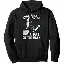 Men's Casual Funny Sarcastic Joke Pullover Hoodie Black Small, Durable & Light, Roomie Cut, Fits Music Festivals To Shopping Trips - 黑色 - 查看 1