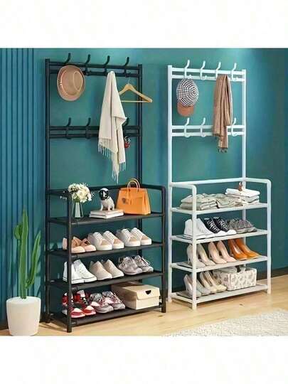 1 Parça Çok Fonksiyonlu Ayakkabılık, Basit Giriş Ayakkabılığı, Dikey Ayakkabılık, Palto Askılığı, Yerden Tasarruf Sağlayan Çıkarılabilir Raf, Ayakkabı, Giysi, Ceket, Şapka, Çanta, Şemsiye, Koridor Rafı ve Ev Dekorasyonu İçin Kullanılır