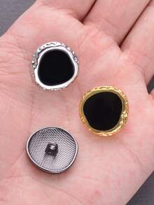 10 قطعة/مجموعة أزرار معدنية ذات ملمس مطرقة غير متماثل بطراز قديم، مناسبة للمعاطف والسترات والبدل والأزياء الرسمية، ويمكن استخدامها كأزرار زخرفية مخيطة باليد. مناسبة للملابس والأحذية والحقائب وصناديق الهدايا والإكسسوارات المجوهرة DIY، متوفرة بألوان وأحجام متعددة