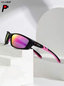 1pc Men's Fishing, Cycling, Outdoor Hiking Eyeglasses, Polarized Sports Glasses, Colorful Fashion Eyeglasses, Polarized Cycling Glasses, Popular High-End Eyeglasses, - Multicolor - View 6