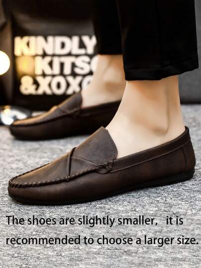2025 New Breathable Slip-On Casual Loafers, Comfortable Driving Shoes For Men, Spring/Autumn (Note: Loafers Run Small, Please Order One Size Up For Big Feet) Old Money