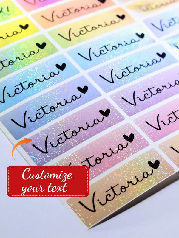 60pcs Custom Name Stickers,Glitter Rainbow Waterproof Long Name Stickers- Daycare Labels- Print Youth Labels- Long Size- Customized Labels- Hanprinting,Multi-Functional,Ornamental,Reusable,Modern,Colorful,Cute,Vintage,Cartoon,Kawaii,Custom,Personalized,Unique,Customized,Workers,Clients,Students,For Business/Work/Office,For School, Freshman, Sophomore, Underclassmen