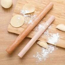 [Solid Wood] Premium Beechwood Rolling Pin - Ergonomic Design, Non-Stick For Pizza, Pie, Cookie Dough - Durable Baking Tool With Comfortable Handle