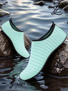 Leisfit Women's Ultra Light Beach/Water Shoes, Non Slip Snorkeling Barefoot Flexible Swimming Shoes, Adult Water Sandals - Soft And Waterproof, Suitable For Professional Non Slip Water Shoes And Indoor/Outdoor Sports Shoes For Beach, Swimming, Diving And Snorkeling - Light Blue - View 3