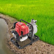 CNCEST Commercial Gasoline Engine Water Pump 4 Stroke 38CC 1 Inch Inlet Portable Gas-Powered Water Transfer Pump Air-Cooling Water Pump For Flood Gardening Irrigation - Silver & Red & Black - View 6