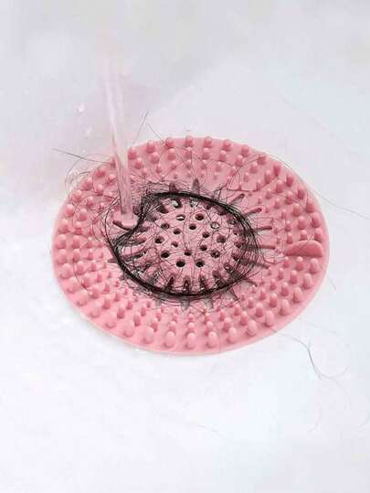 1个全新淋浴排水口毛发收集器和厨房水槽过滤器 - 可重复使用的硅胶网状过滤器，带吸盘/防滑设计，适用于浴缸、淋浴房、水槽的排水口保护器（完美的乔迁礼物）。两种款式可选：一款不带吸盘，一款带吸盘。开学季必备。