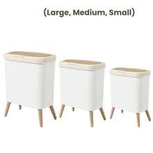 1 件家用垃圾桶，带拉出式设计，时尚便携，适用于客厅、厨房和浴室，大尺寸带盖，防臭，高品质触感，完美的家居礼物、万圣节礼物、厨房礼物