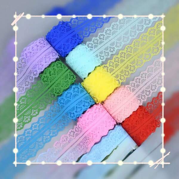 1pc Lace Ribbon, Suitable For Bouquet Packaging, Cake Decoration, Handmade DIY Bow Gift Packaging, Birthday Gift Packaging, Party, Wedding Gift Decoration (Multiple Colors Available).
