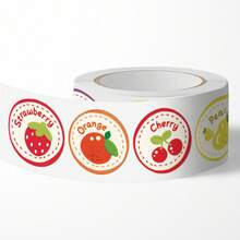 500pcs Cartoon Fruit Doodle Stickers, 1 Inch Round 8 Assorted Patterns, Suitable For Gift Wrapping, DIY, Scrapbooking, Teacher Rewards, Small Business Product Seals - Colorful Cartoon Fruits - View 5