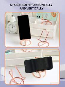1 Support de téléphone de bureau simple, support de téléphone en alliage de fer et de métal, convient pour le salon, la chambre à coucher, le bureau, l\"étude, etc.