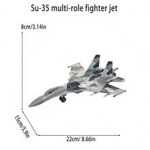 Su-35 战斗机模型，1:100 比例，需要手动组装，适合收藏，作为送给朋友或家人的礼物，包括展示架。 - 彩色 - 查看 5
