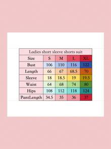 Bộ đồ ngủ 2 món cho nữ, gồm áo sơ mi ngắn tay kẻ sọc màu hồng nhạt cài nút phía trước và quần short cạp chun, chất liệu mềm mại và mịn màng, đồ mặc nhà thoải mái, phù hợp cho mùa xuân/hè, có thể mặc ngoài trời - Màu Hồng baby - Xem 4