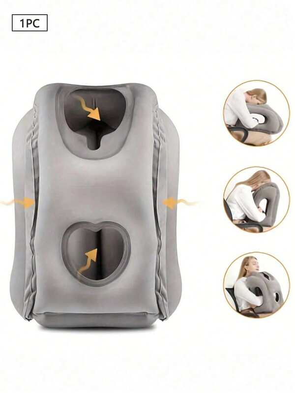 1pc Inflatable Travel Pillow For Airplane, Neck Air Pillow For Sleeping, Travel Pillow,Portable Head Neck Rest Inflatable Pillow From, To Avoid Neck And Shoulder Pain, Comfortable Head Neck And Lumbar Support Pillow, Used For Airplane, Car, Bus And Officetravel Essentials Vacation Holiday Neck Pillow Travel