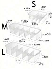 1pc Multi-Functional Plastic Socks, Underwear, Spice Organizer Box, Stackable Compartment Storage Box For Cables, Closet Organizer Box With Flip Cover, Dust-Proof - Clear - View 7