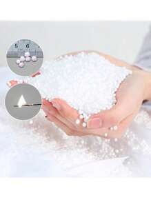 3-5毫米EPS圆形泡沫颗粒，聚苯乙烯，适用于豆袋椅、蒲团床垫、毛绒玩具填充、DIY工艺品 - 弹性透明填充颗粒 - 彩色 - 查看 4