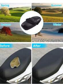 Easypie Selection 1 Stück Motorrad Regensitzabdeckung, universell flexibel, wasserdicht, Sattelabdeckung schwarz, Staub UV Sonne genäht Schutz Motorrad Zubehör, passend für Roller und Motorräder, strapazierfähiges & atmungsaktives Design für Komfort und Schutz