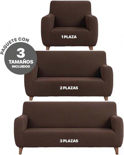 Juego de Protector Cubre Sala Elástico Strech Fit,Funda de sofá elástica universal, para un solo asiento, dos asientos, tres asientos, antideslizante, lavable, a prueba de polvo, suave al tacto, fácil de instalar, duradera, adecuada para sala de estar, dormitorio, oficina y exterior.