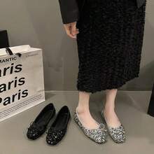 Zapatos planos de alto valor facial en primavera y verano, suelas suaves femeninas no están cansadas, pies Fairy Wind zapatos individuales, Bailarinas de mujer - Plateado - Ver 4