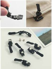 Universal Zipper Repair Kit - Easy To Install Seamless Zipper Head Replacement, Suitable For Jackets, Luggage, Backpacks, Boots - Durable Black Zipper Heads