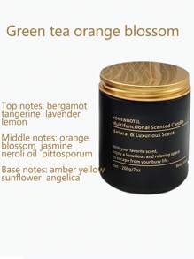JOYFEE Scented Candles - Relieve Stress, Promote Relaxation, Create Ambiance For Bath, Yoga And Holiday Gifts - Jasmine - Amber & Moss - Tuberose & Angelica - Vanilla - Green Tea & Orange Blossom - Smokeless Low-Temperature Burning - 200g Soy Wax - Green Tea Orange Blossom - View 4