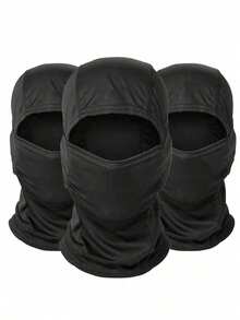 3pcs Unisex Plain Balaclava Face Mask, Suitable For Daily Use, Outdoor Travel, Hiking, Skiing, Cycling - Multicolor - View 12