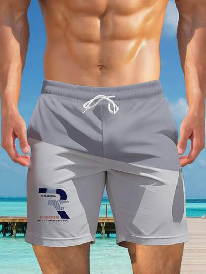 3D Print Men's Shorts, Fashionable Casual Appearance, Luxurious Feel, Drawstring Waistband, Perfect Choice For Summer Outings