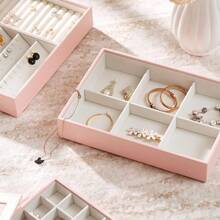Cosmetic Storage Box & Rack - Set di 3 rosa - Visualizzare 6