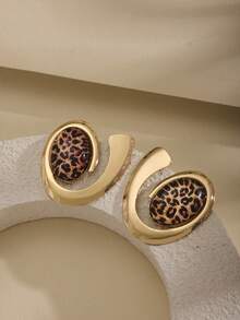 1pc/Set Vintage Elegant High-Quality Alloy Resin Inlaid Stainless Steel Women's Earrings, Ring, Bracelet, Necklace Jewelry Set, Fashionable Luxurious Golden Accessories Suitable For Women's Banquet, Party, Wedding, Holiday, Valentine's Day Gift - Elegant Style - View 18