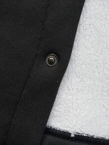 Women's Solid Color Thermal Lined Hooded Cardigan Jacket, Warm Outerwear Suitable For Autumn/Winter