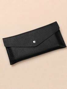 1pc PU Leather Money Envelopes For Cash, Reusable Cash Envelope Wallet For Travel And Budgeting, Multifunctional Banknote Wallet Cover Envelope Clip Coin