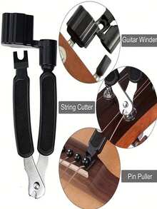 1pc Guitar String Winder, String Peg Puller & String Cutter 3-In-1 Guitar Restringing Tool, Instrument Accessories - Multicolor - View 7