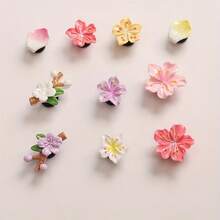 10pcs Fashionable Multi-Color Leaf Branch Detachable DIY Sneaker Charms For Casual Shoes, Cute Gifts - Multicolor - View 5
