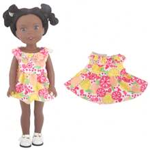 1 Doll Dress + 1 Pair Doll Shoes, 3 Styles Available, Fit For 14-Inch Girl Dolls, Doll Tulle Dress, Doll Candy Dress, Doll Bow Shoes, Christmas Gift, Birthday Gift, New Year Gift, Holiday Gift