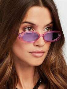 2 件女士时尚眼镜个性化女士海滩度假派对时尚眼镜街头摄影优雅服装配饰眼镜适合夏季海滩度假、户外、旅行 - 黑灰 豆花茶片 - 查看 7