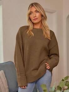 Women's Oversized Sweaters Fuzzy Chunky Warm Pullover Sweater,Vacation Outfits Women,Valentine Outfits For Women,Street Photography,Fashionable Outfits - 深杏色 - 查看 4
