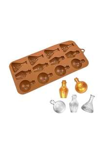 一套 4 个万圣节耐热硅胶模具，包括南瓜瓶和主题形状；这些模具柔软且易于拆卸；适用于塑造南瓜、瓶子、斧头、月亮、棺材、刀子等；非常适合万圣节烘焙、万圣节食品模具和万圣节派对用品。 - 彩色 - 查看 14