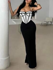 Apperloth A Y2K性感胸衣，女士网眼系带露背设计，可调节肩带，塑形短款文胸，适合锐舞派对、节日、情人节、音乐节、婚礼季及其他夏季场合。 - 彩色 - 查看 5