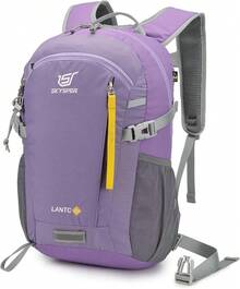 SKYSPER - Mochila de senderismo pequeña, 20 L, ligera, mochila de viaje, senderismo, para mujeres y hombres - Morado - Ver 4