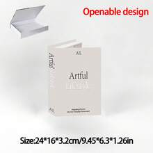 2 Peças Caixas Decorativas de Livros Abríveis, Decoração Moderna para Casa para Mesa de Centro, Estante de Livros ou Lareira, Belos Livros Falsos para Armazenamento de Fotos e Lembranças