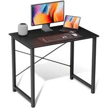 OLIXIS 32 In Small Computer Desk For Home Office, Modern Study Work Table Simple Style For Bedroom, Writing Desks With X-Shaped Reinforcement, - 黑色 - 查看 5
